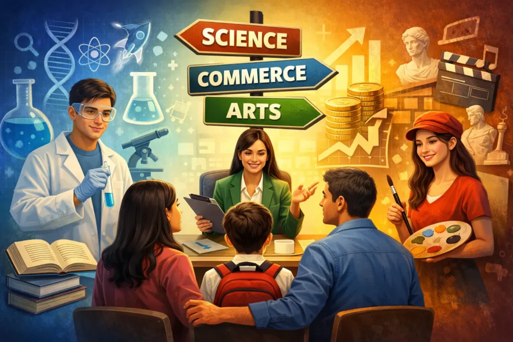 Stream Selection After Class 10: Science, Commerce or Arts? What Parents Should Know
