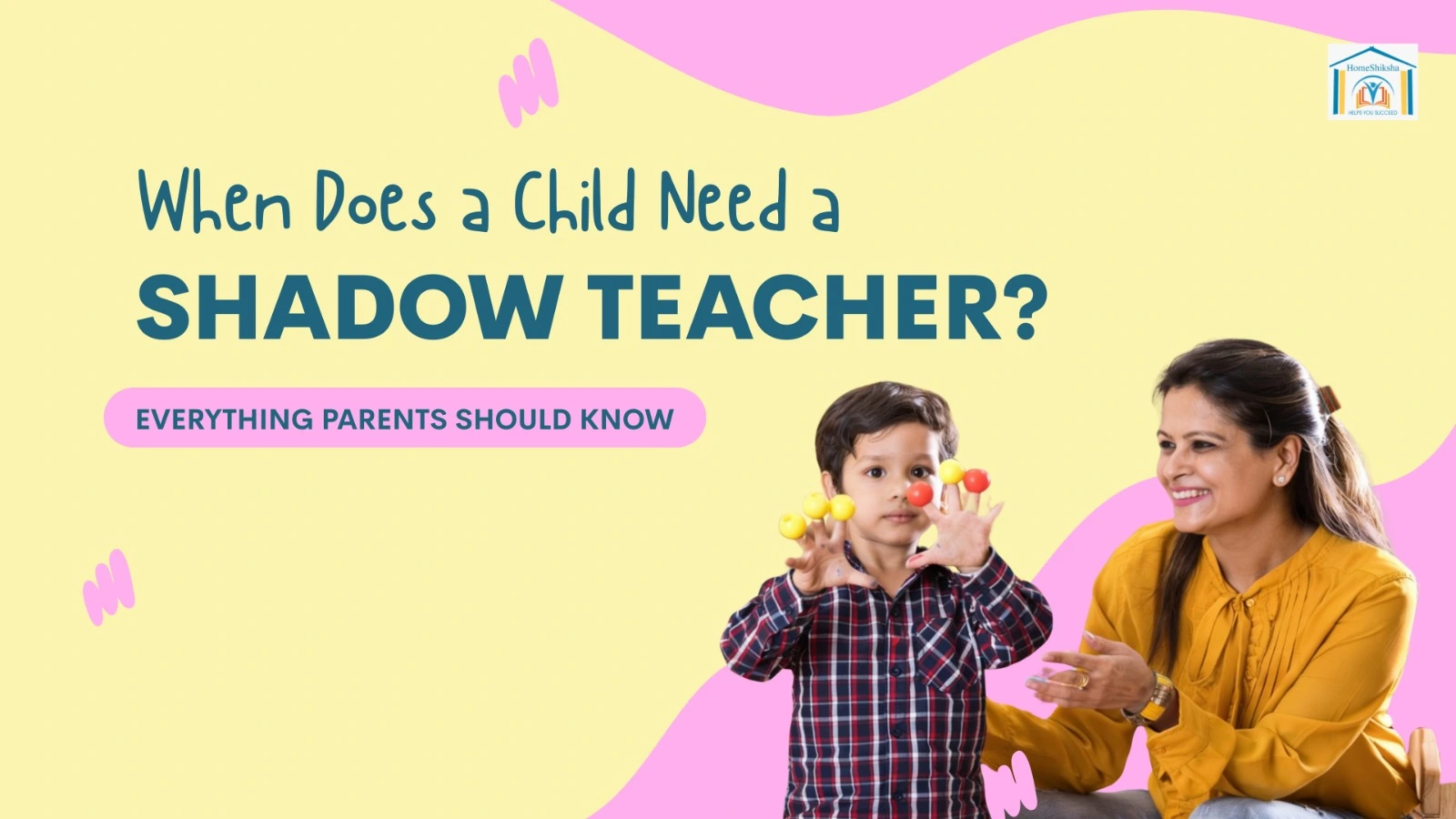 Shadow teacher supporting a child in classroom learning
